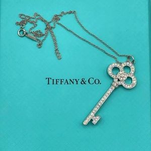 Tiffany & Co. Crown Key In Platinum & Diamonds